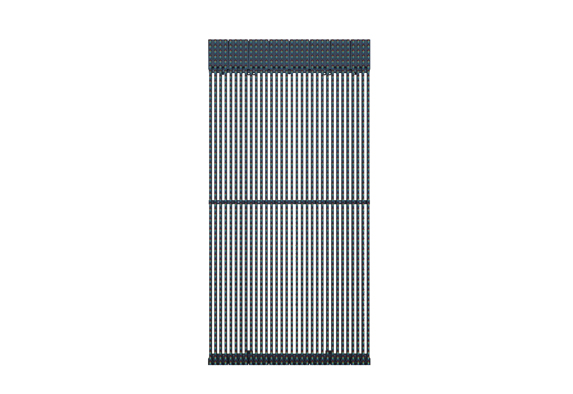 LED戶外防水格柵屏（電源盒一側直插式）